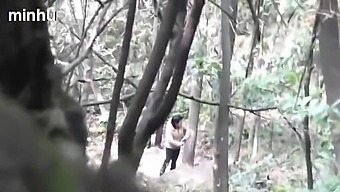 Daddy Drills A Horny Asian In The Woods