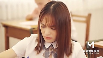 Asian Schoolgirl Gets A Lesson In Pleasure